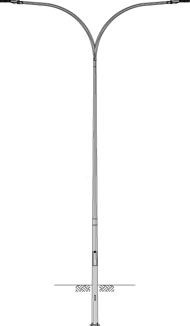 Octagonal Pole - Curve Arm